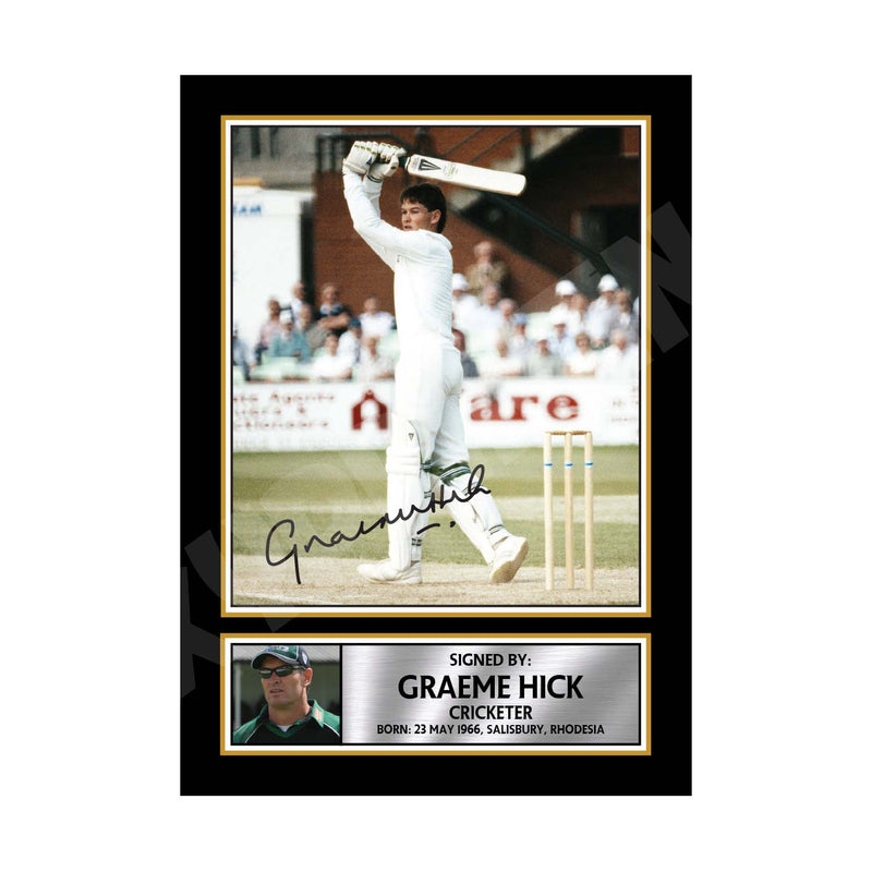 GRAEME HICK WORCESTERSHIRE Limited Edition Cricketer Signed Print - Cricket Player
