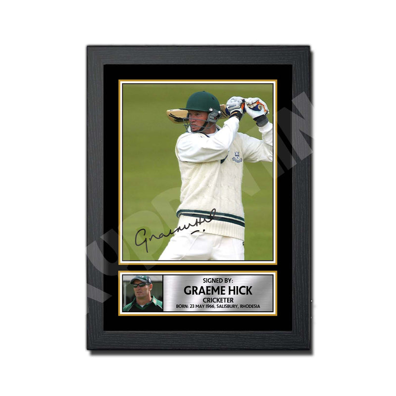 GRAEME HICK WORCESTERSHIRE 2 Limited Edition Cricketer Signed Print - Cricket Player