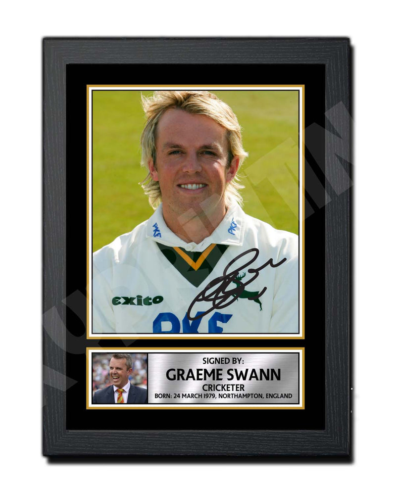 GRAEME SWANN Limited Edition Cricketer Signed Print - Cricket Player