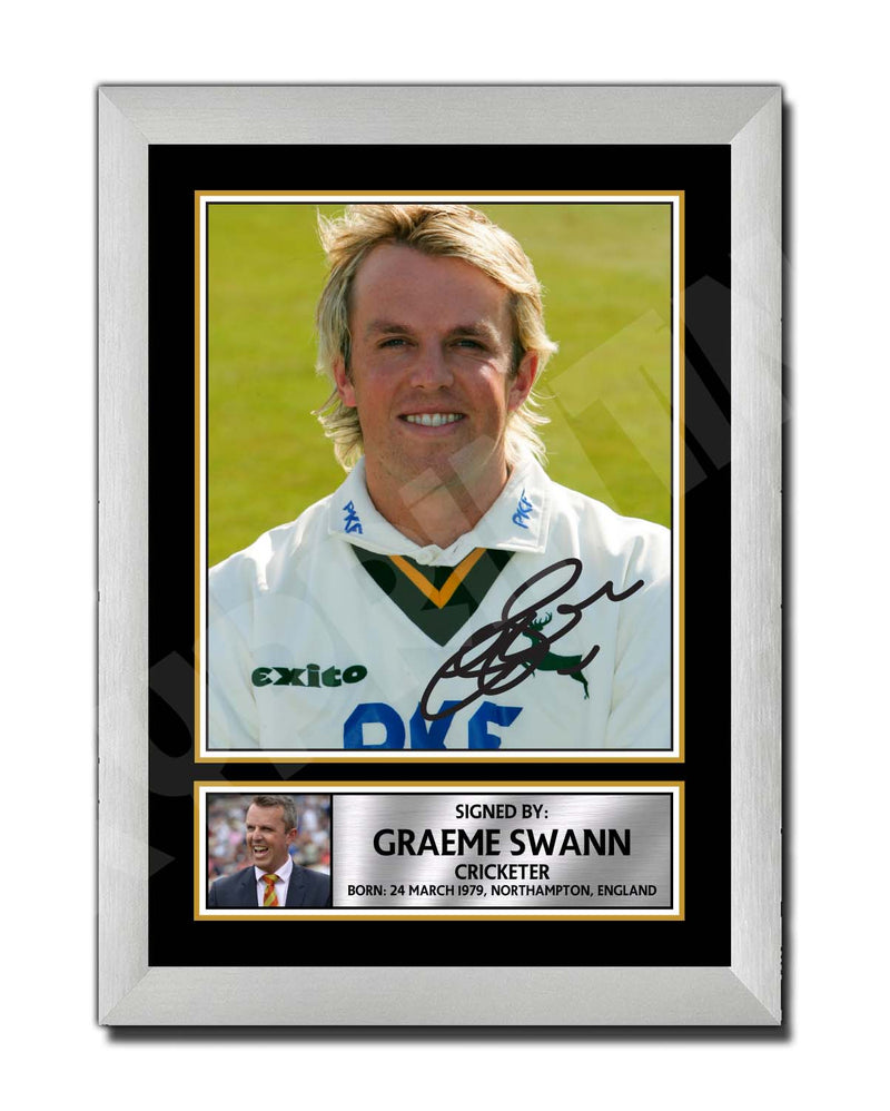 GRAEME SWANN Limited Edition Cricketer Signed Print - Cricket Player