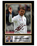 GRAEME SWANN 2 Limited Edition Cricketer Signed Print - Cricket Player