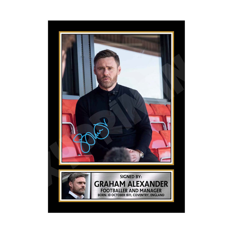 GRAHAM ALEXANDER Limited Edition Football Player Signed Print - Football