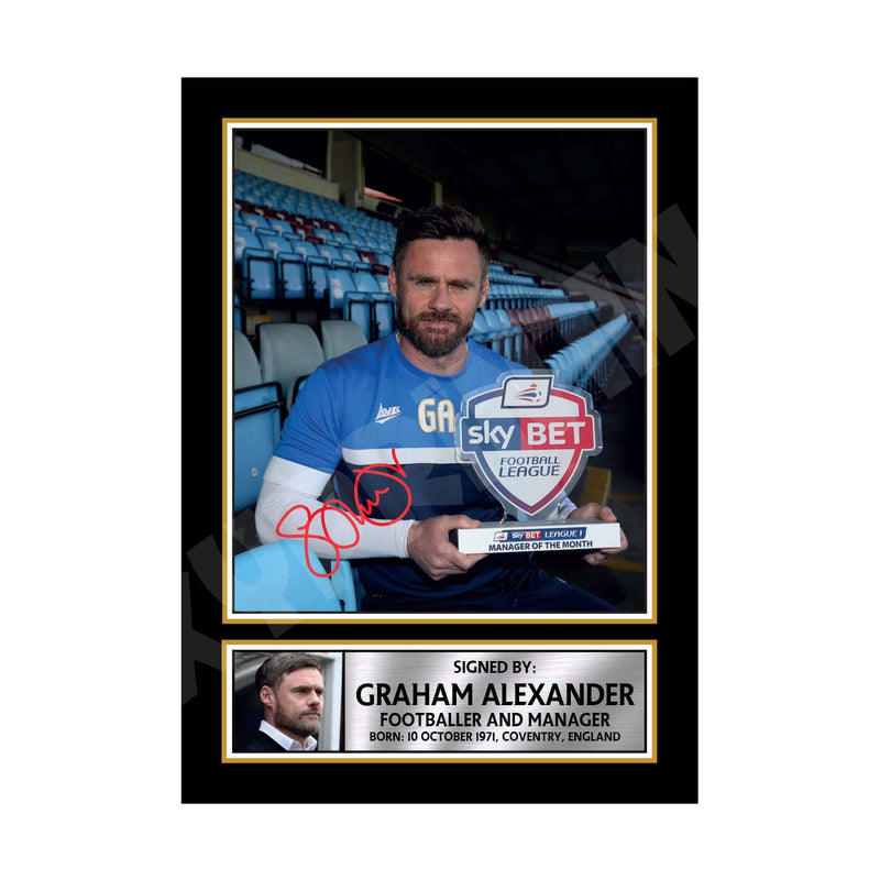 GRAHAM ALEXANDER 2 Limited Edition Football Player Signed Print - Football