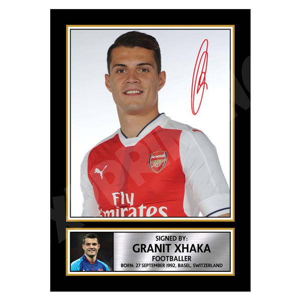 GRANIT XHAKA Football Player Printed Signature Print
