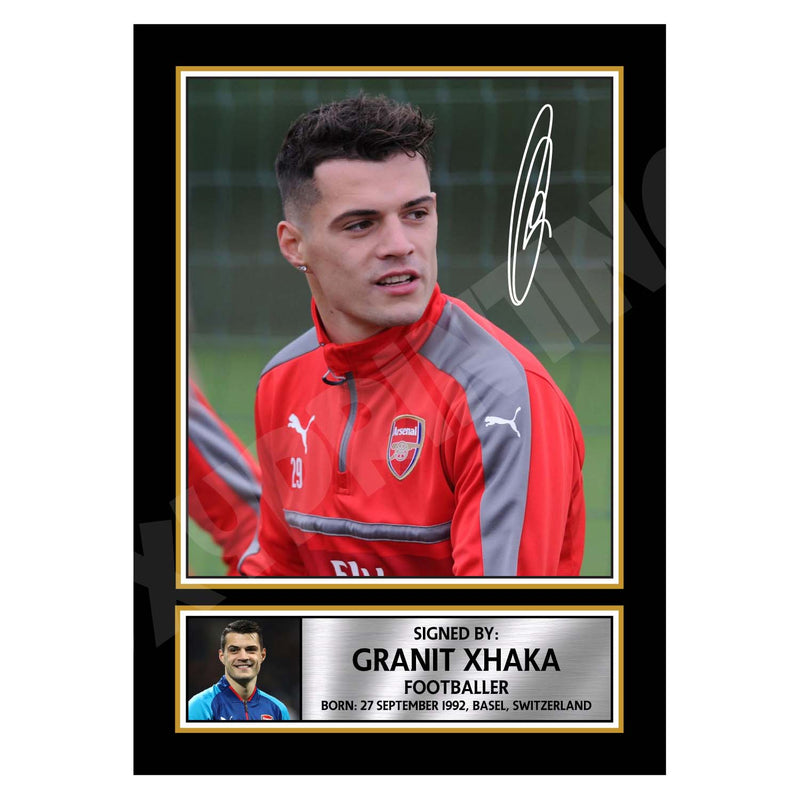 GRANIT XHAKA 2 Limited Edition Football Player Signed Print - Football