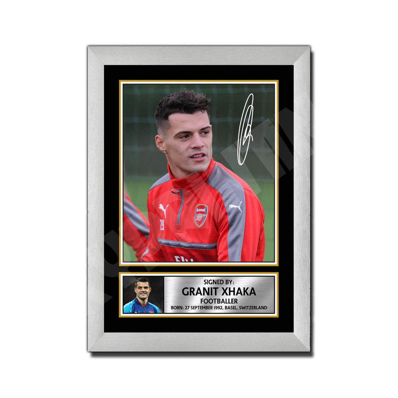 GRANIT XHAKA 2 Limited Edition Football Player Signed Print - Football