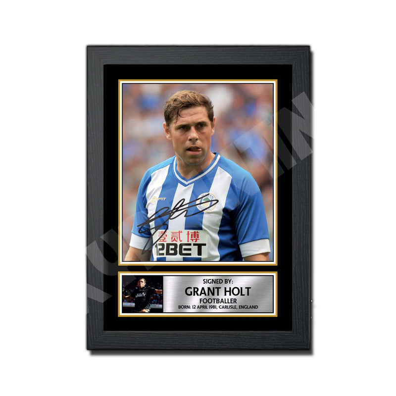 GRANT HOLT Limited Edition Football Player Signed Print - Football