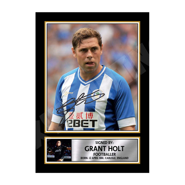 GRANT HOLT Football Player Printed Signature Print