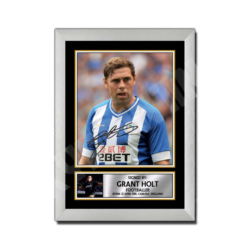 GRANT HOLT Limited Edition Football Player Signed Print - Football