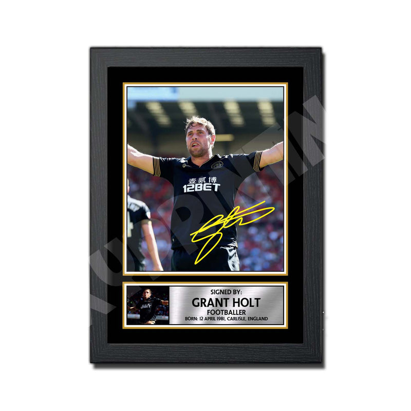 GRANT HOLT 2 Limited Edition Football Player Signed Print - Football