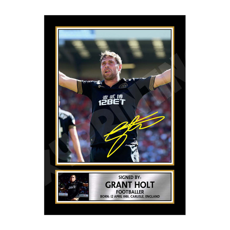 GRANT HOLT 2 Limited Edition Football Player Signed Print - Football