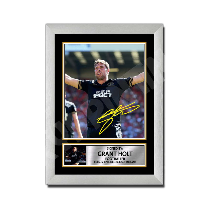 GRANT HOLT 2 Limited Edition Football Player Signed Print - Football
