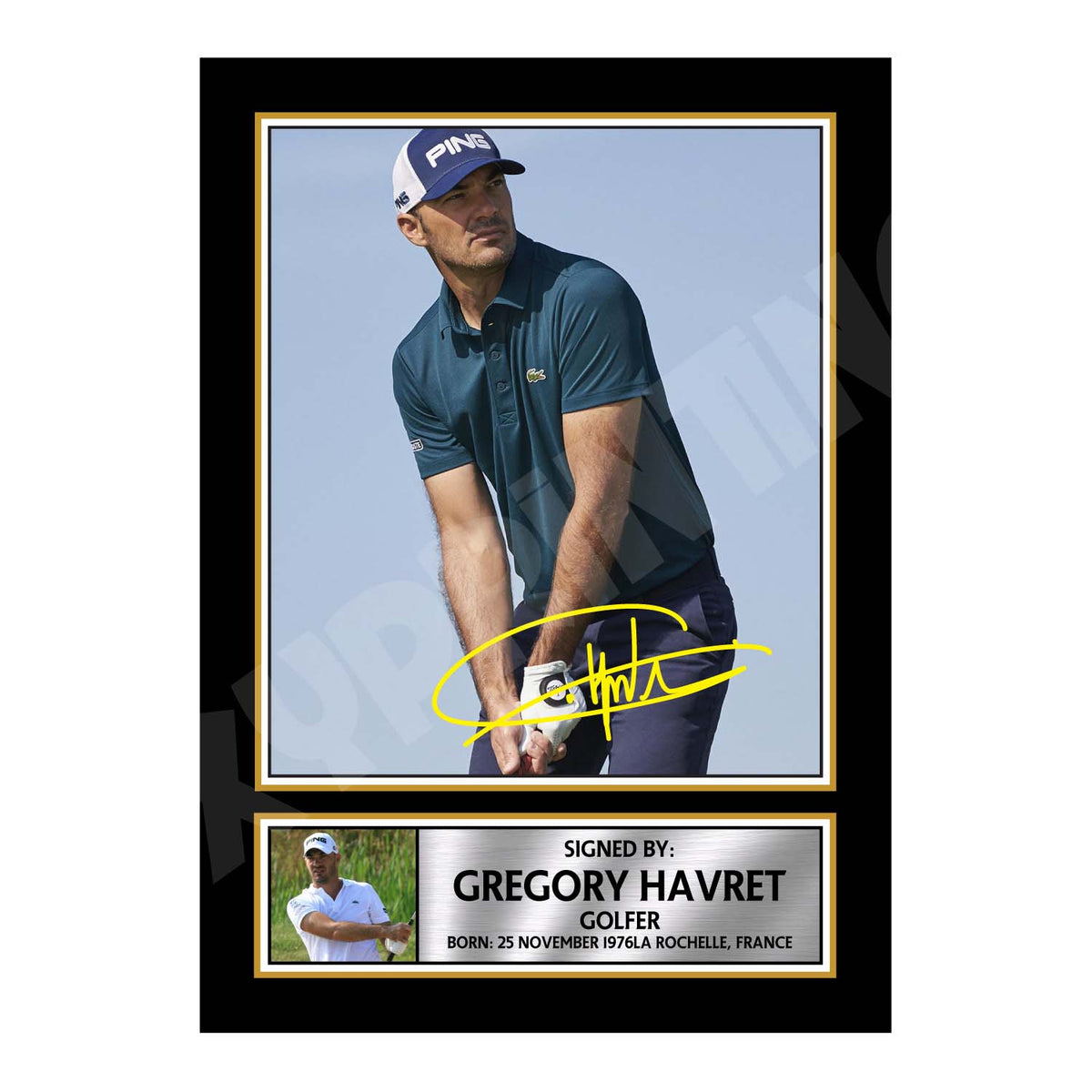 GREGORY HAVRET Limited Edition Golfer Signed Print - Golf