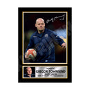 GREGOR TOWNSEND 2 Limited Edition Rugby Player Signed Print - Rugby