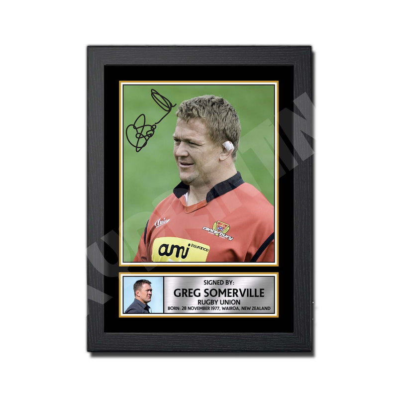 GREG SOMERVILLE 1 Limited Edition Rugby Player Signed Print - Rugby