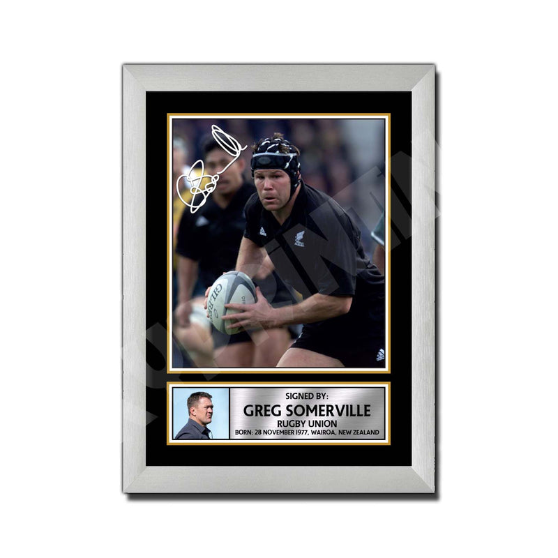 GREG SOMERVILLE 2 Limited Edition Rugby Player Signed Print - Rugby