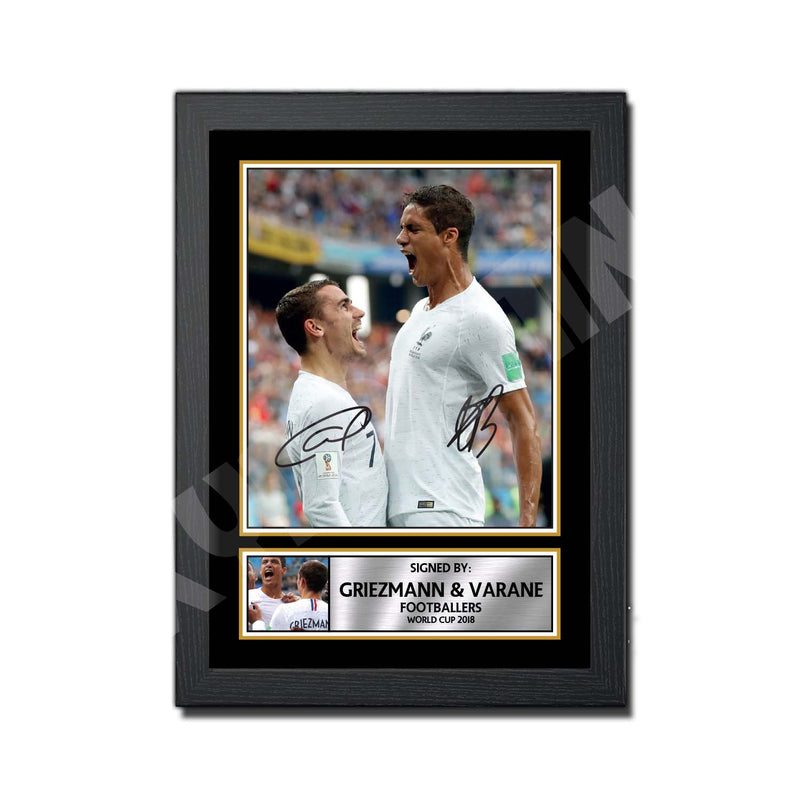 GRIEZMANN VARANE 2 Limited Edition Football Player Signed Print - Football