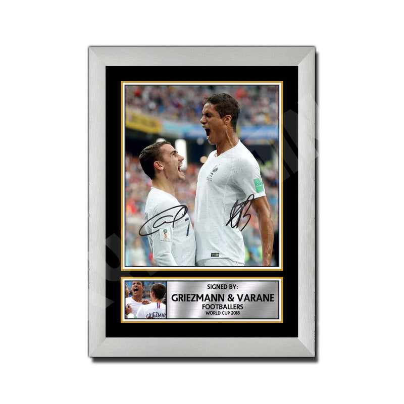 GRIEZMANN VARANE 2 Limited Edition Football Player Signed Print - Football