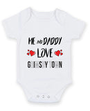 Me and Daddy Love GRIMSBY TOWN Personalised FOOTBALL TEAM Baby Grow