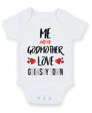 Me and My Godmother Love GRIMSBY TOWN Personalised FOOTBALL TEAM Baby Grow