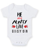 Me and My Aunty Love GRIMSBY TOWN Personalised FOOTBALL TEAM Baby Grow