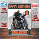 Personalised GTA Motorcycle Inspired Style Game Kids Inspired Birthday Card (SA)