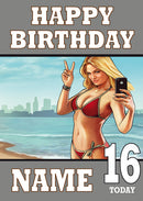 GTA Design 3 THEME INSPIRED Kids Adult Personalised Birthday Card Birthday Card