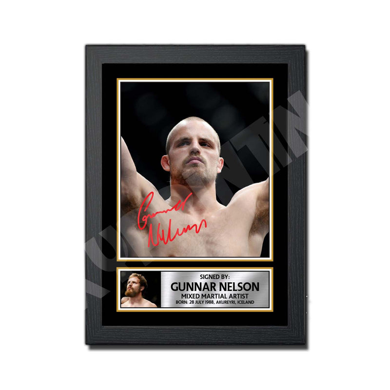 GUNNAR NELSON 2 Limited Edition MMA Wrestler Signed Print - MMA Wrestling