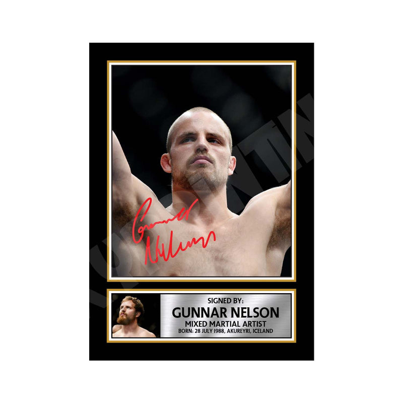 GUNNAR NELSON 2 Limited Edition MMA Wrestler Signed Print - MMA Wrestling