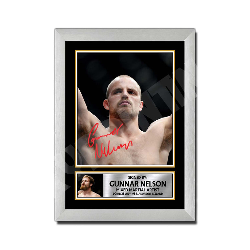 GUNNAR NELSON 2 Limited Edition MMA Wrestler Signed Print - MMA Wrestling