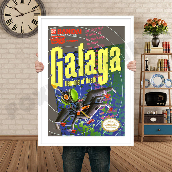 Galaga Retro Game Inspired Theme Nintendo NES Gaming