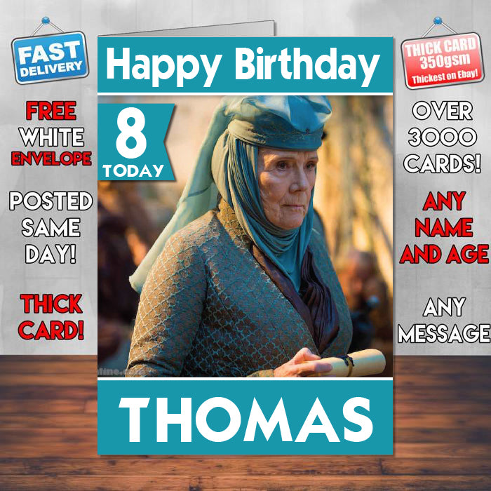 INSPIRED STYLE Game Of Thrones 05 Theme Style Personalised Kids Inspired Movie Birthday Card (SA)