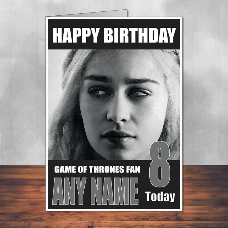 Game Of Thrones Design 13 THEME INSPIRED Style PERSONALISED Kids Adult FUNNY Birthday Card