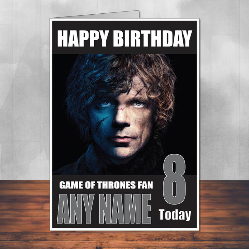 Game Of Thrones Design 14 THEME INSPIRED Style PERSONALISED Kids Adult FUNNY Birthday Card