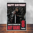 Game Of Thrones Design 1 THEME INSPIRED Style PERSONALISED Kids Adult FUNNY Birthday Card