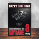 Game Of Thrones Design 2 THEME INSPIRED Style PERSONALISED Kids Adult FUNNY Birthday Card