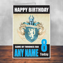 Game Of Thrones Design 4 THEME INSPIRED Style PERSONALISED Kids Adult FUNNY Birthday Card