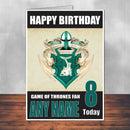 Game Of Thrones Design 5 THEME INSPIRED Style PERSONALISED Kids Adult FUNNY Birthday Card