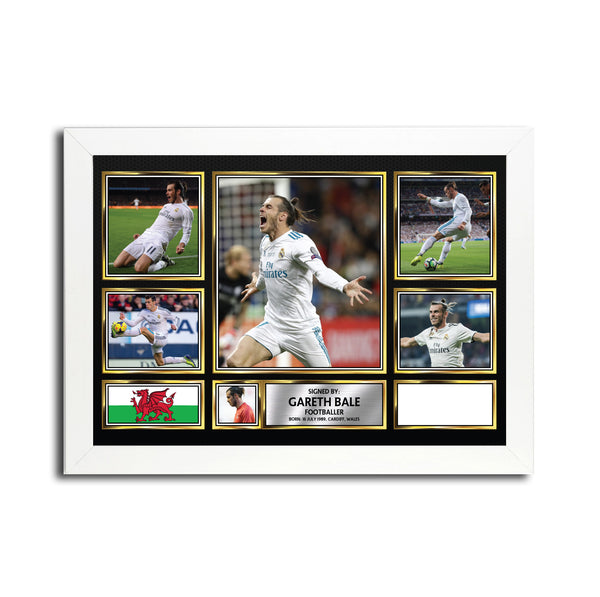 Gareth Bale MC1589 – Black Frame Printed Signature Football Poster