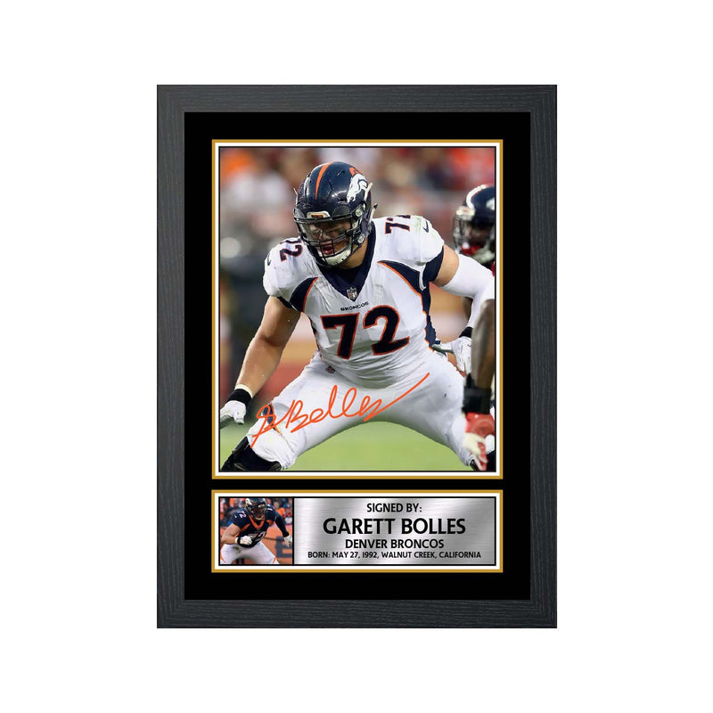 Garett Bolles Limited Edition Football Signed Print - American Footballer