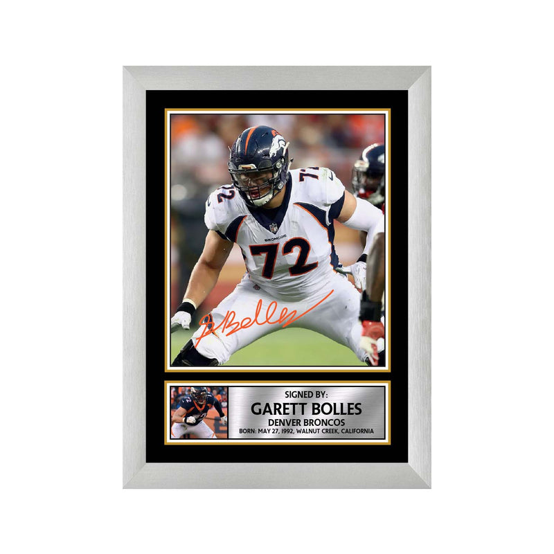 Garett Bolles Limited Edition Football Signed Print - American Footballer