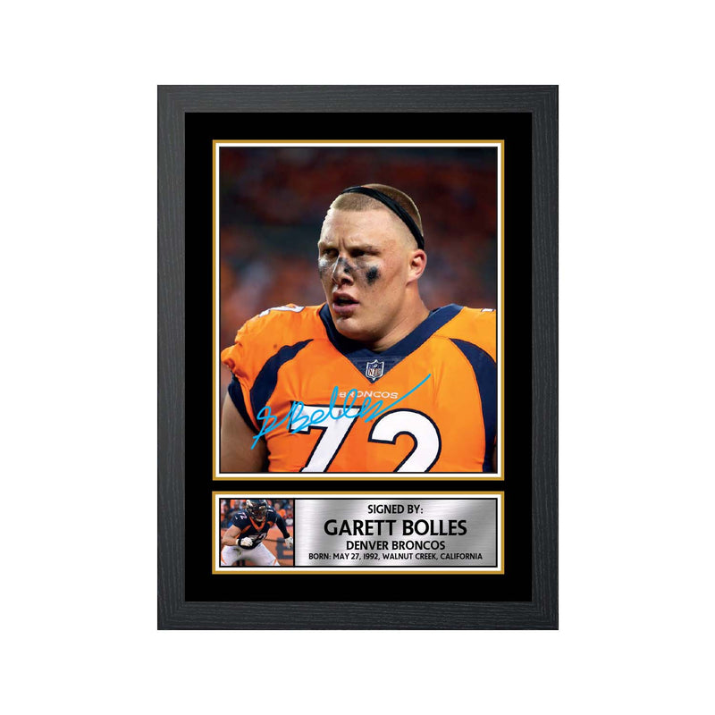 Garett Bolles 2 Limited Edition Football Signed Print - American Footballer