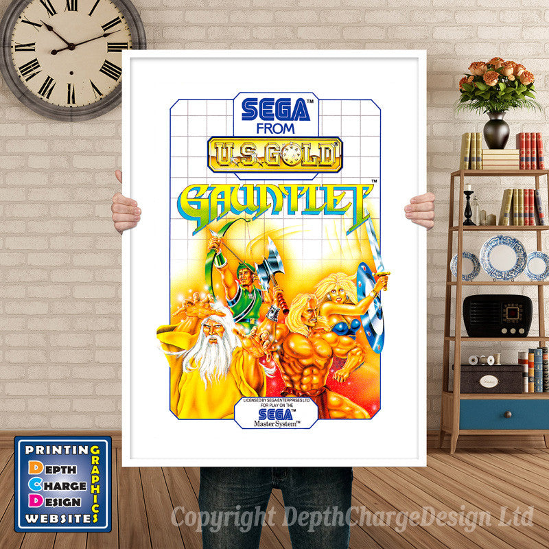 Gauntlet Inspired Retro Gaming Poster A4 A3 A2 Or A1