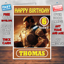 Personalised Gears Of War 1 Inspired Style Game Kids Inspired Birthday Card (SA)