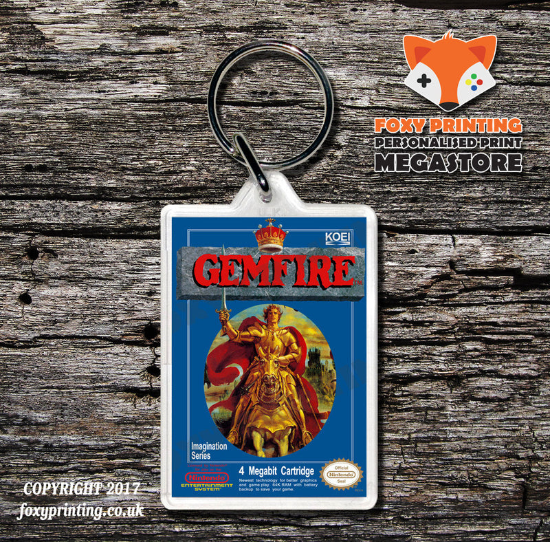 Gauntlet2 Retro NES Game Cover Art Gaming Keyring