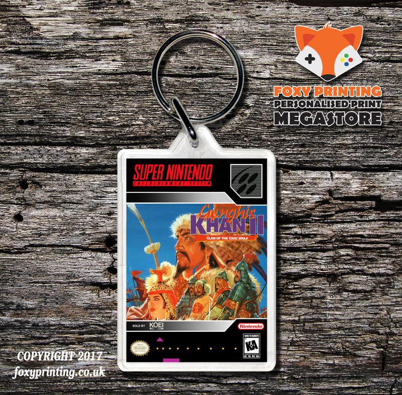Genghis Khan II Clan Of The Gray Wolf Game Inspired Retro Gaming Keyring