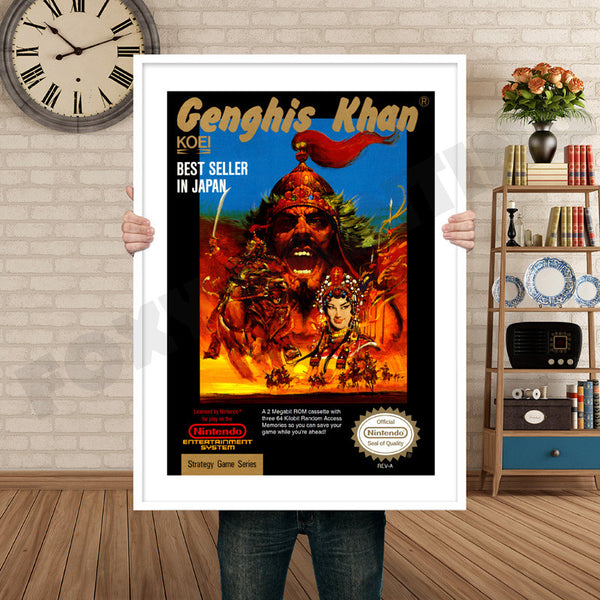 Genghis Khan Retro Game Inspired Theme Nintendo NES Gaming