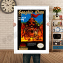 Genghis Khan Retro GAME INSPIRED THEME Nintendo NES Gaming A4 A3 A2 Or A1 Poster Art 255