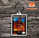 Gem Fire Retro NES Game Cover Art Gaming Keyring