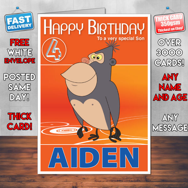 George Of The Jungle 3 Style Theme Personalised Kidshows Birthday Card (SA)